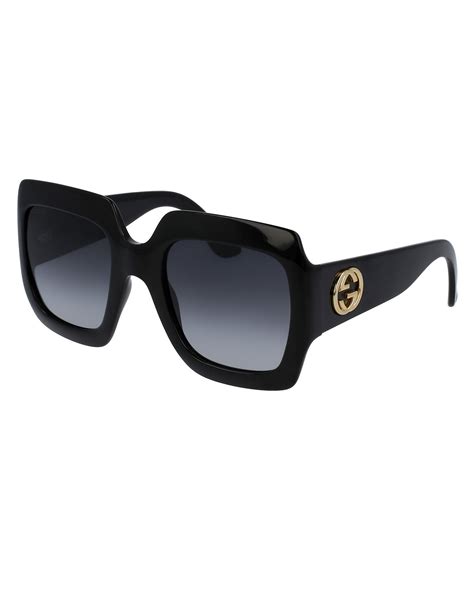 gucci oversized square sunglasses black.